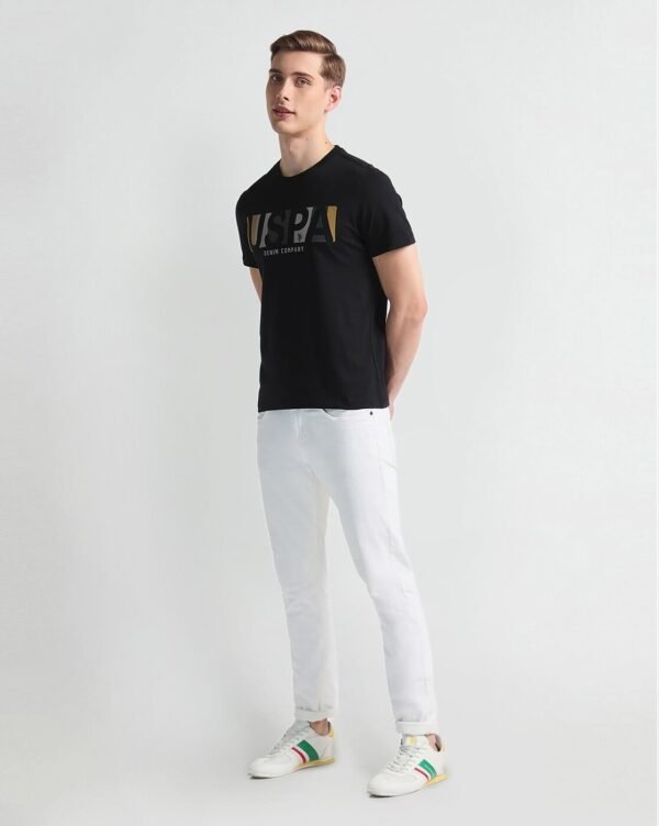 Men Brand Print Extra Slim Fit Crew-Neck T-Shirt - Image 5